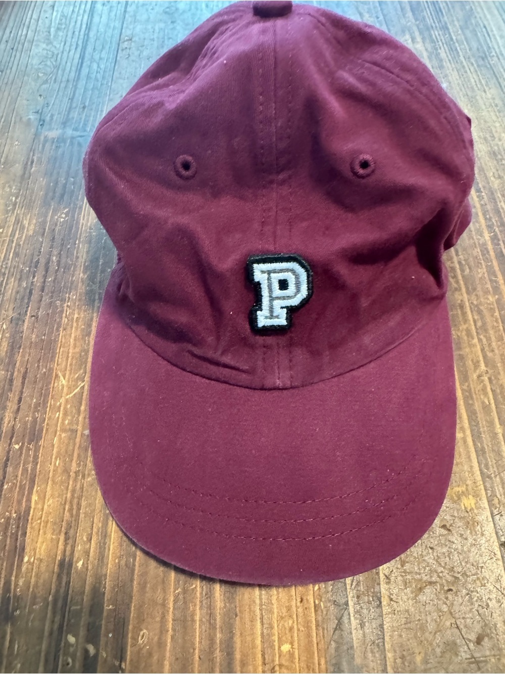 PINK Victoria's Secret Burgundy Baseball Cap with 'P' Patch